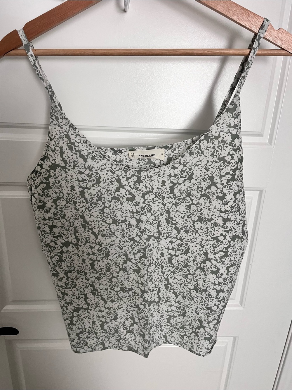 Everlane Sage Green Floral Tank
